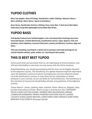 fornitori yupoo - yupoo clothing company.